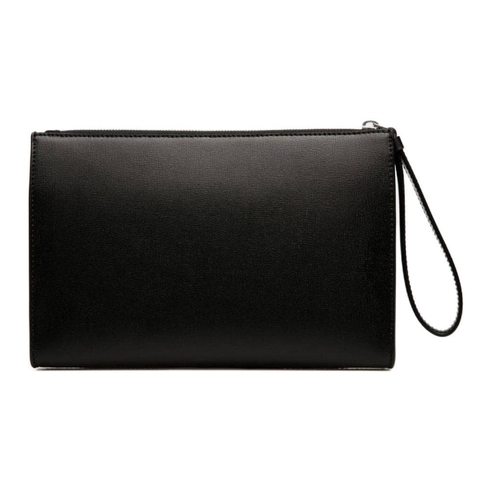 BALLY Recycled With Reconstituted Cow Clutch Black