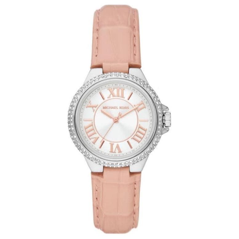 MICHAEL KORS Camille Collection Wrist Quartz Movement Genuine Strap 33mm White Dial Watch White Dial