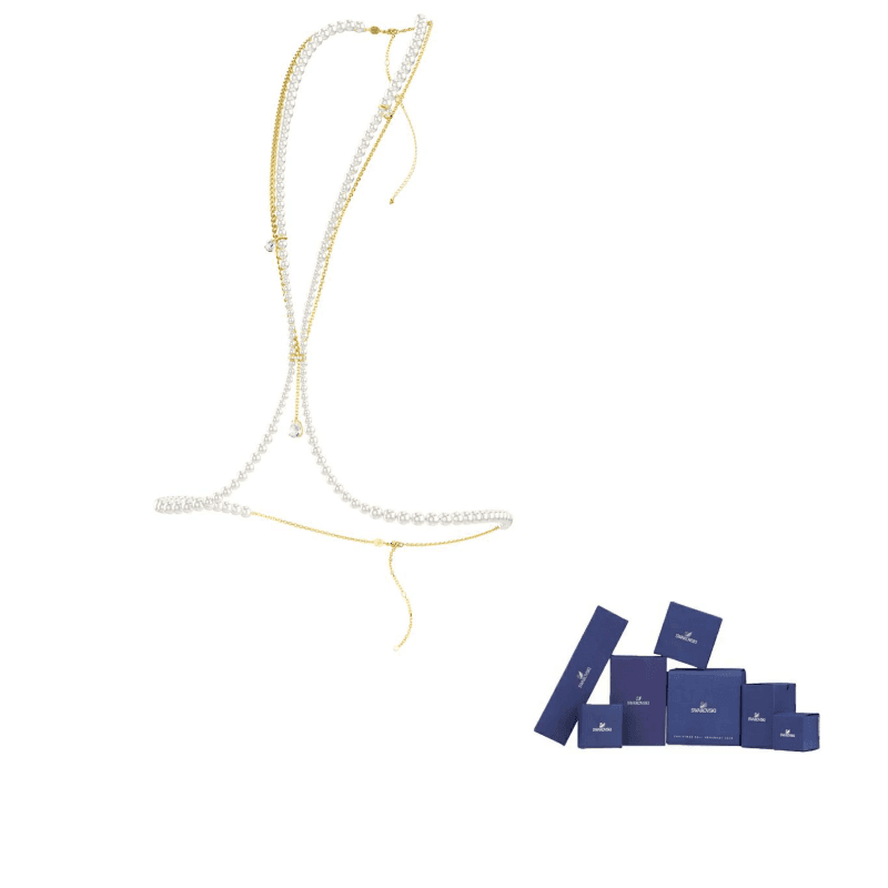 Swarovski Faux Crystal Body Chains White White