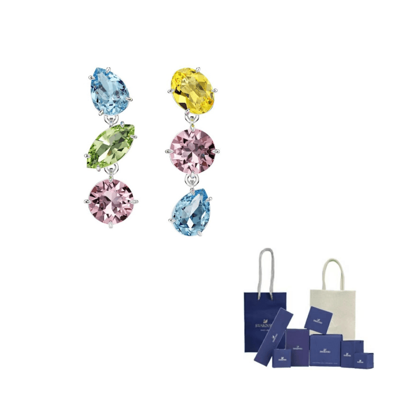 Swarovski Gema Drop Earrings Multicolor