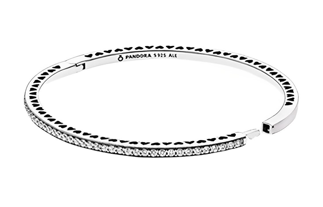 Pandora 925 Sterling Silver Synthetic Cubic Zirconia Bangles