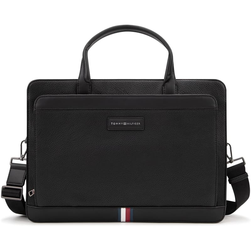 Tommy Hilfiger Artificial Laptop Bag Large Black Black BDS