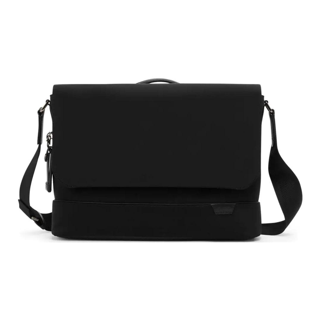 TUMI Nylon Messenger Bag, Shoulder Bag, Crossbody Bag Black Basic Set (Bag+Dust Bag)