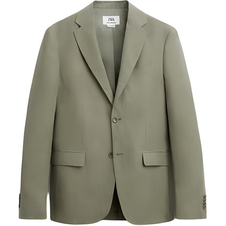 ZARA Business Suits Khaki Suit Collar Moderate Business Suit