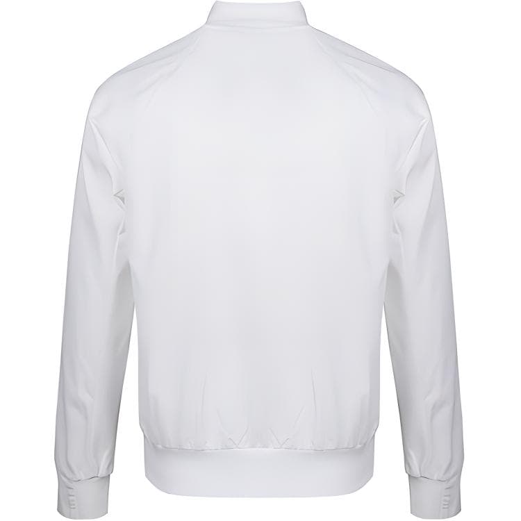 Adidas Jackets White Baseball Collar Moderate Straight Fit