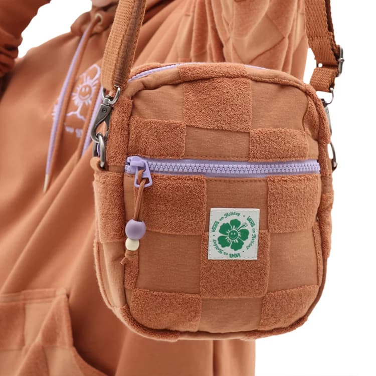 Vans EMMA MULHOLLAND Collaboration Cotton Crossbody Bag, Shoulder Bag Regular Brown