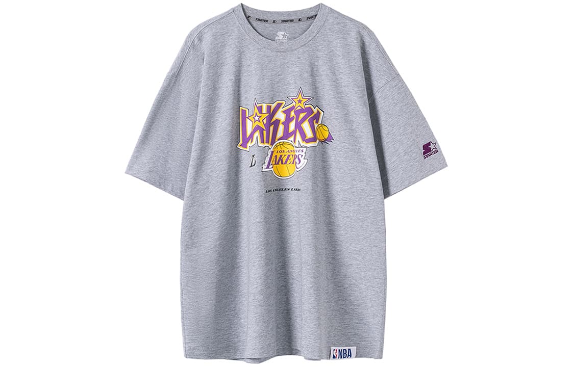 STARTER x NBA T Shirt Light Gray