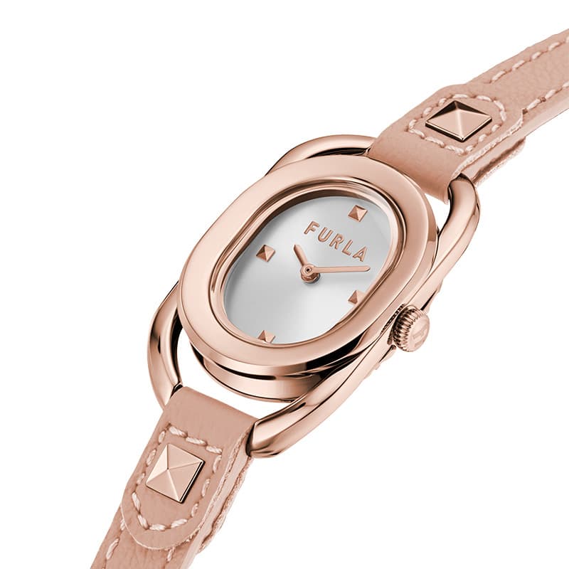 Furla HERITAGE Wrist Quartz Movement Genuine Strap 24mm Silver Dial Watch