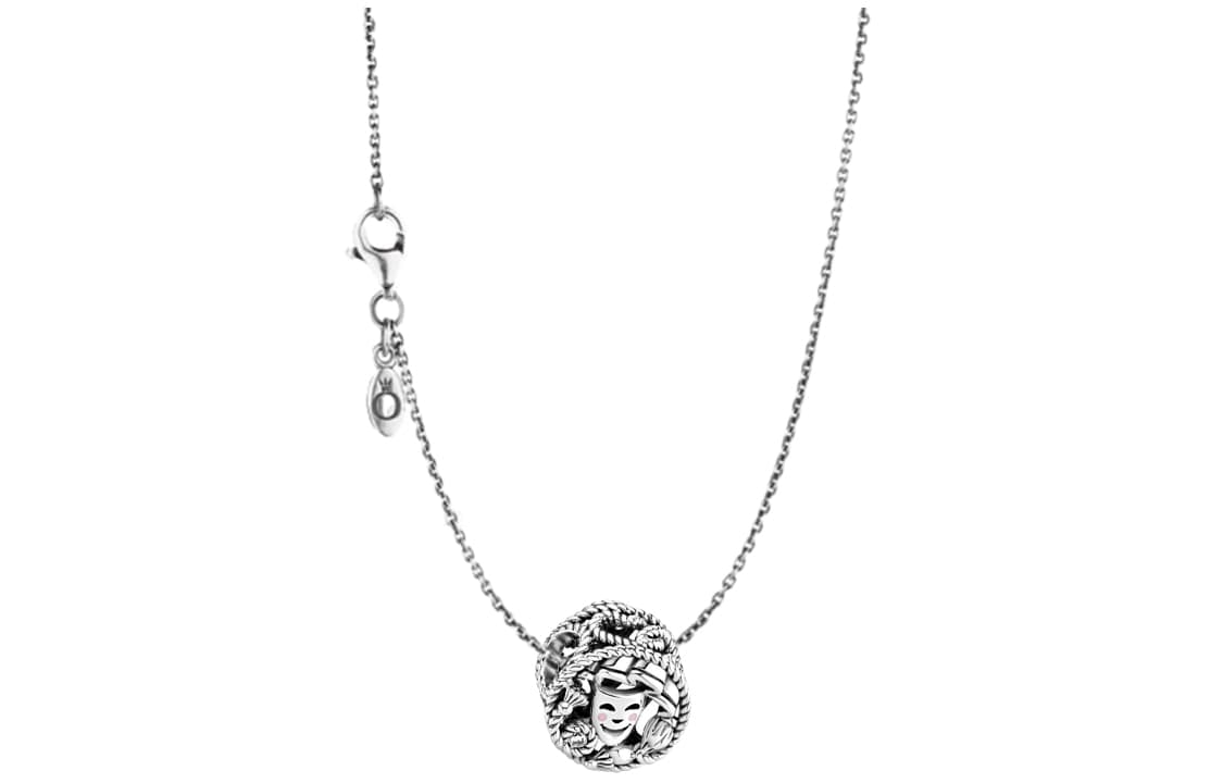 Pandora 925 Sterling Silver Pendants Beads+Original Plain Chain