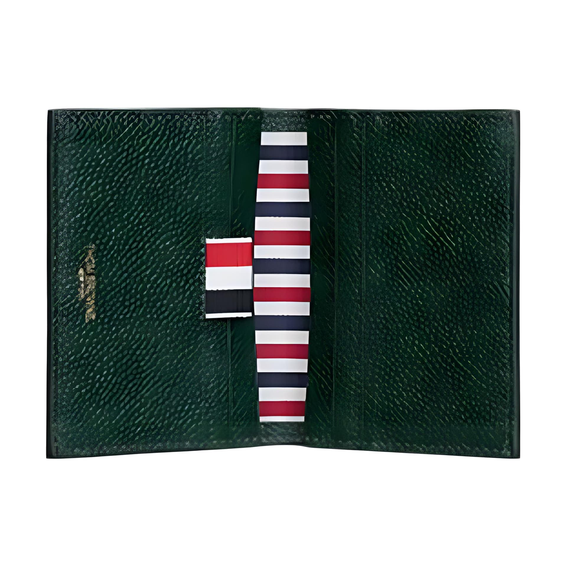 THOM BROWNE· Full grain Calf Card Holder Green