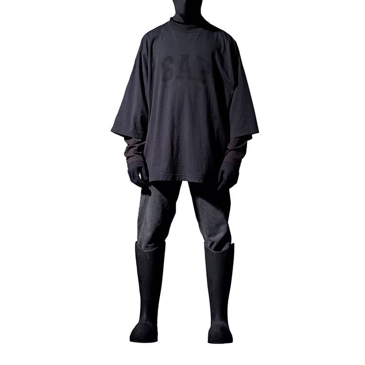 YEEZY X Gap X Balenciaga Dove 3/4 Sleeve Tee Black