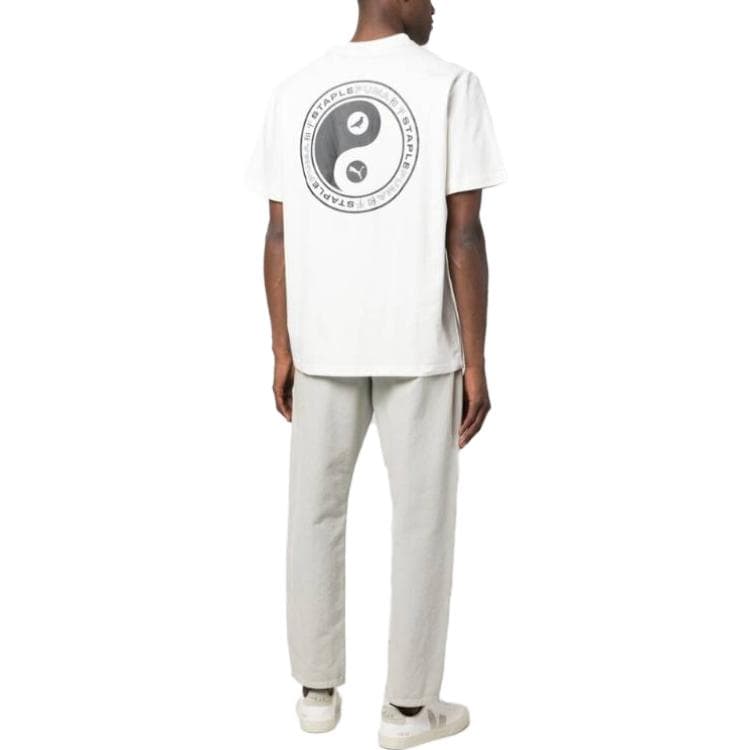 PUMA T Shirts White Crew Neck Moderate Straight Fit