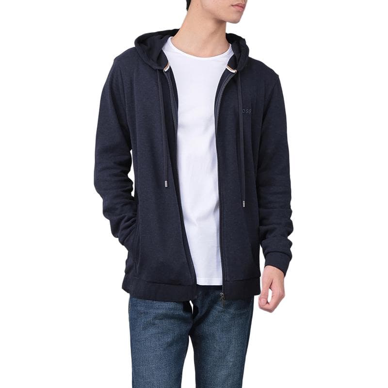 HUGO BOSS Zipup Cottoncashmere Blend Hoodie