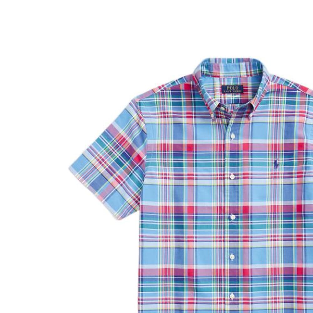 Polo Ralph Lauren Shirt Classic Version Blue Pink Multicolor