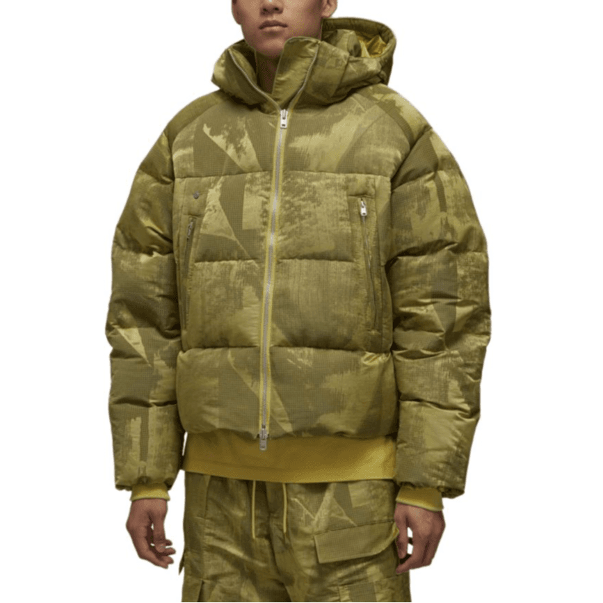 Y3 Down Jackets Yellow Hooded Moderate Straight Fit