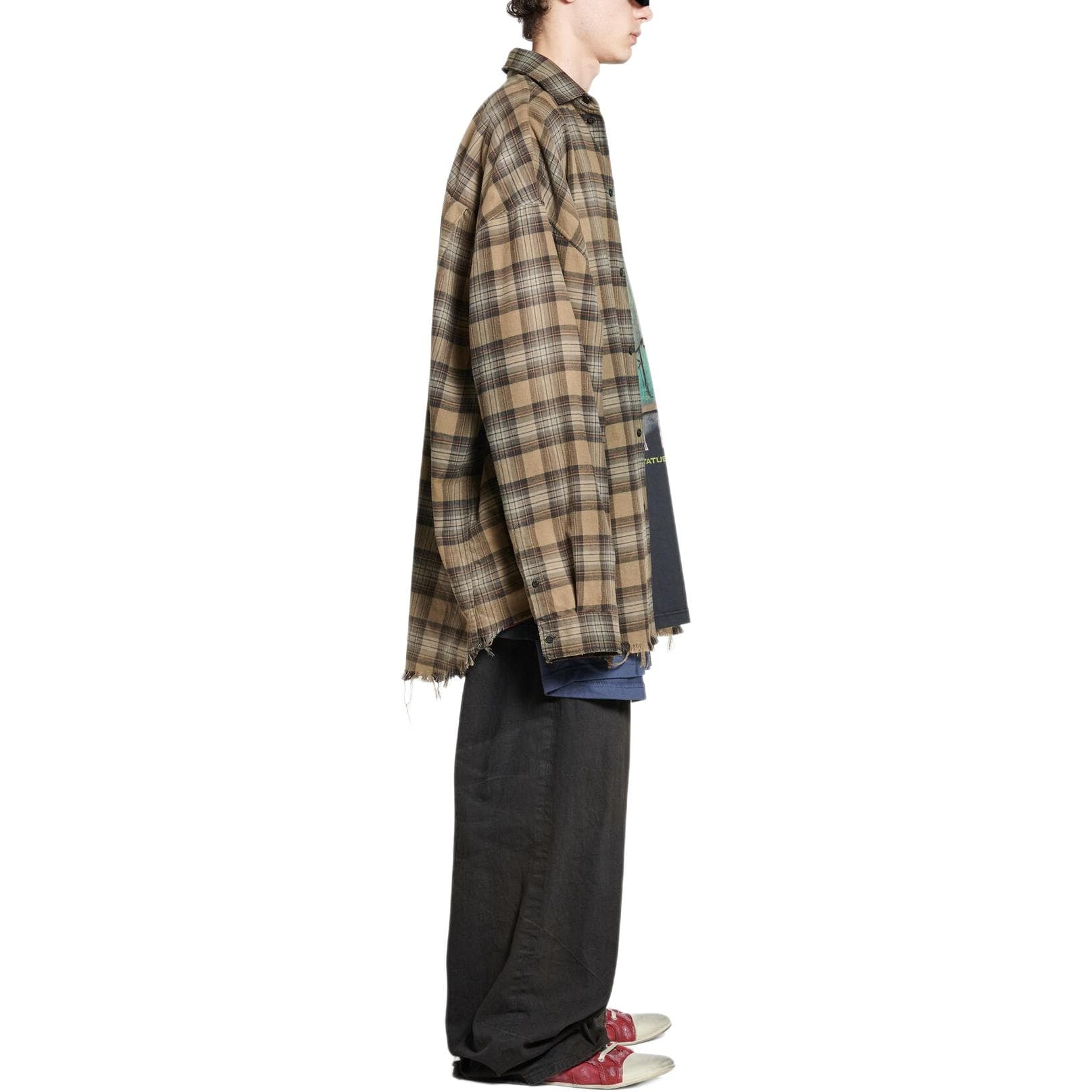 Balenciaga FW24 Paris Liberty Layered Oversized Shirt