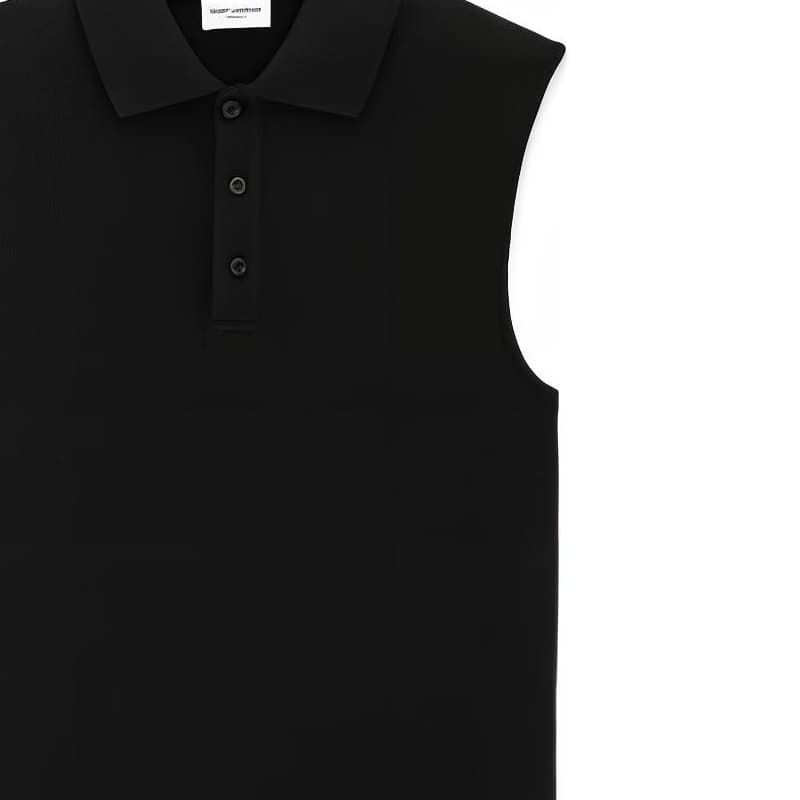 SAINT LAURENT Cassandre Sleeveless Polo Shirt