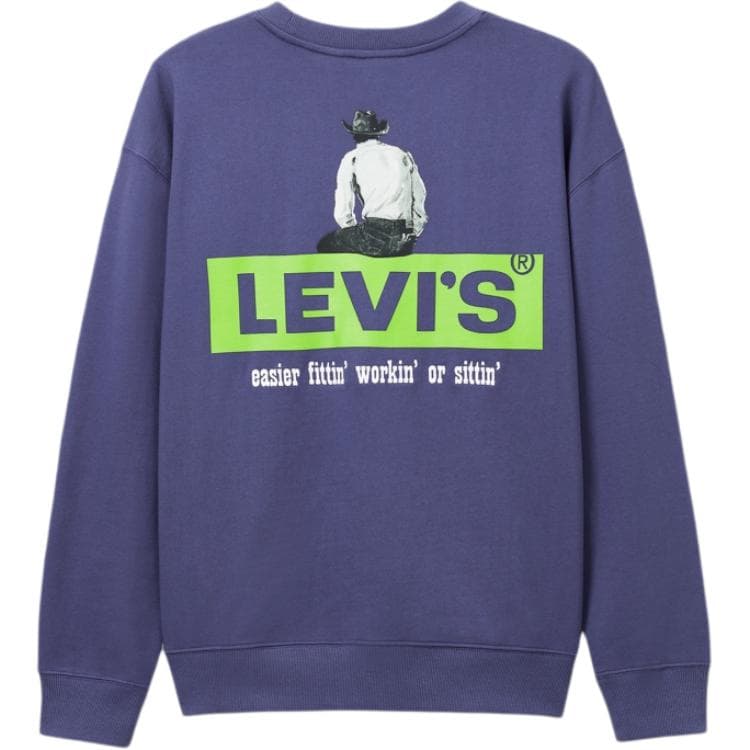 Levis Sweatshirts Purple Crew Neck Moderate Regular