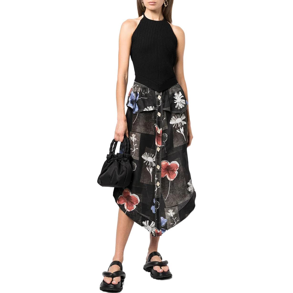 GANNI FW22 Long Skirt Black