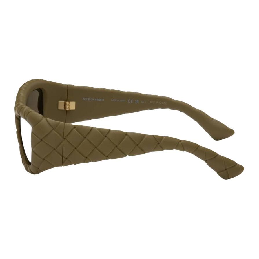 Bottega Veneta Eyewear Panthos Frame Sunglasses Light Green
