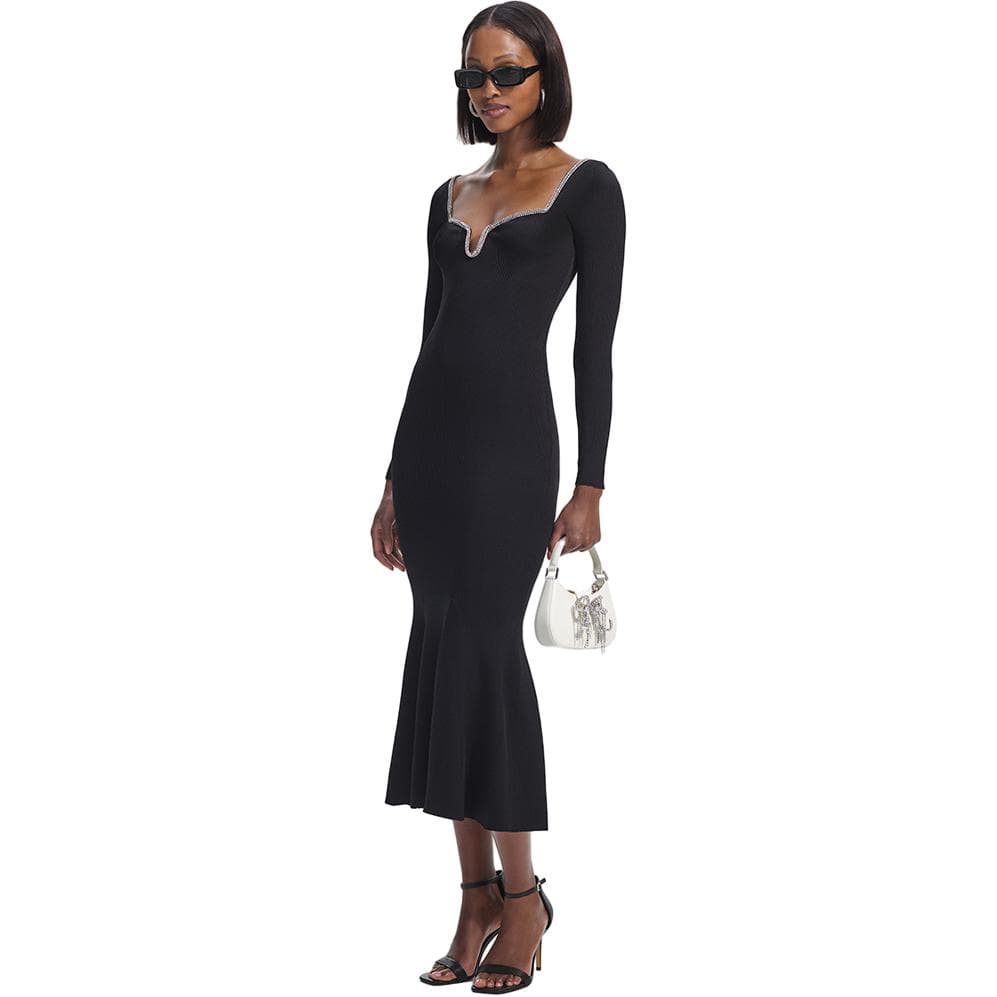 Self portrait Long Sleeved Dress Classic Black