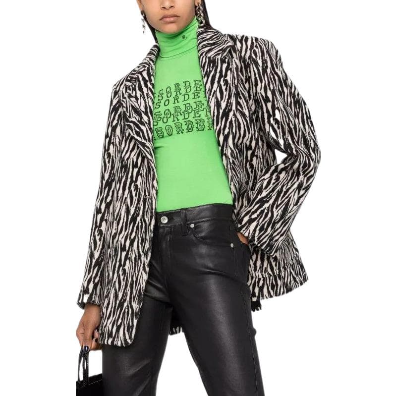 MSGM Blazers Black Suit Collar Moderate Straight Fit