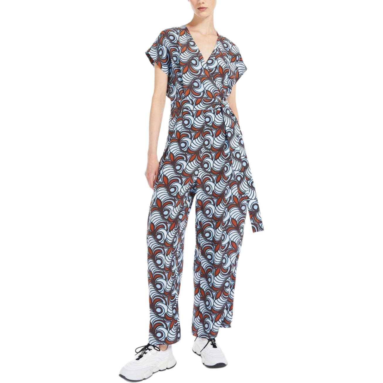 WEEKEND MaxMara Panaria Collection Jumpsuit In Pure Silk Jumpsuit Tobacco