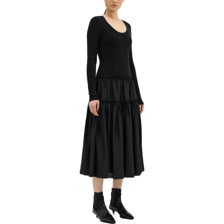 THEORY Long Sleeved Dress Black