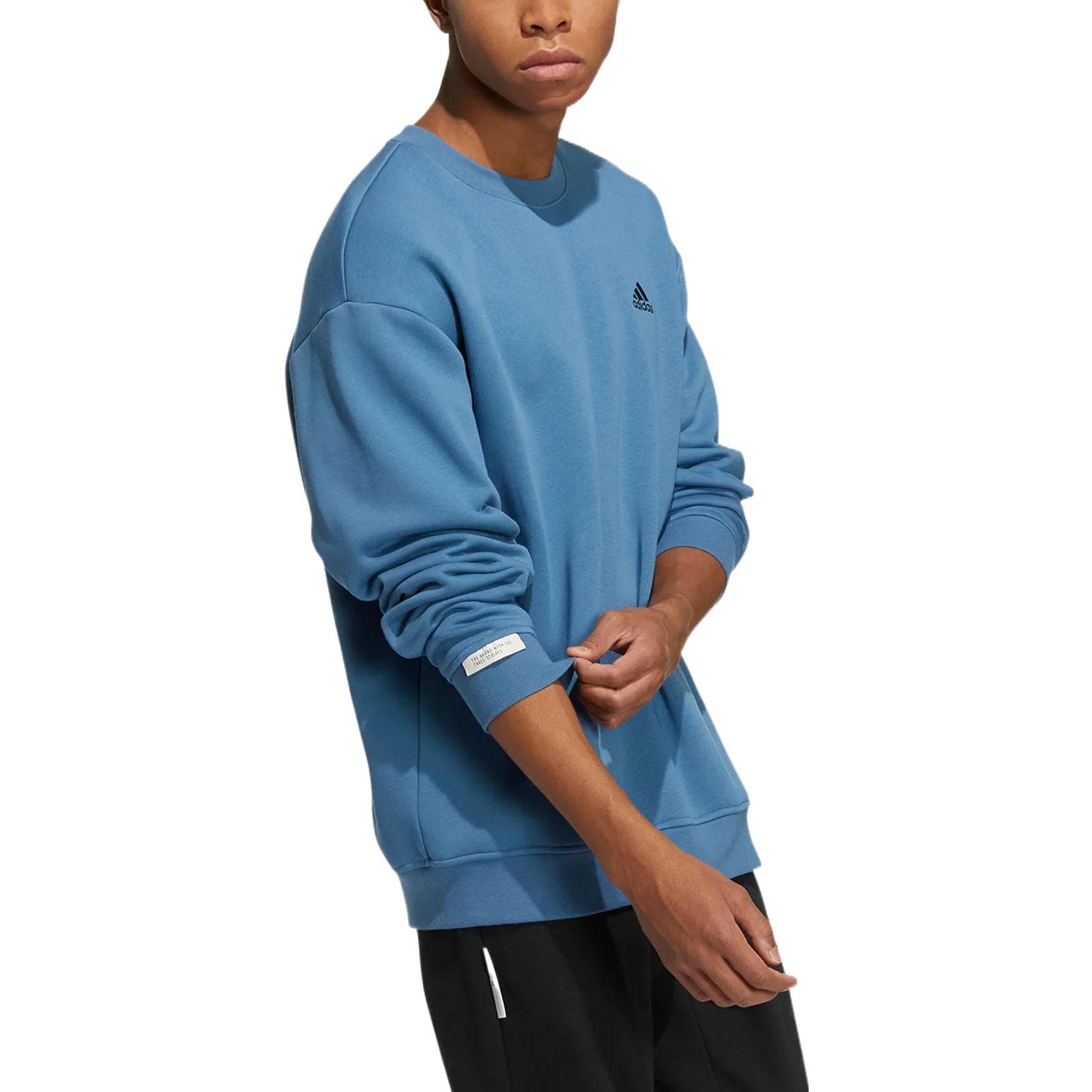 Adidas Sweatshirts Blue Crew Neck Moderate Regular