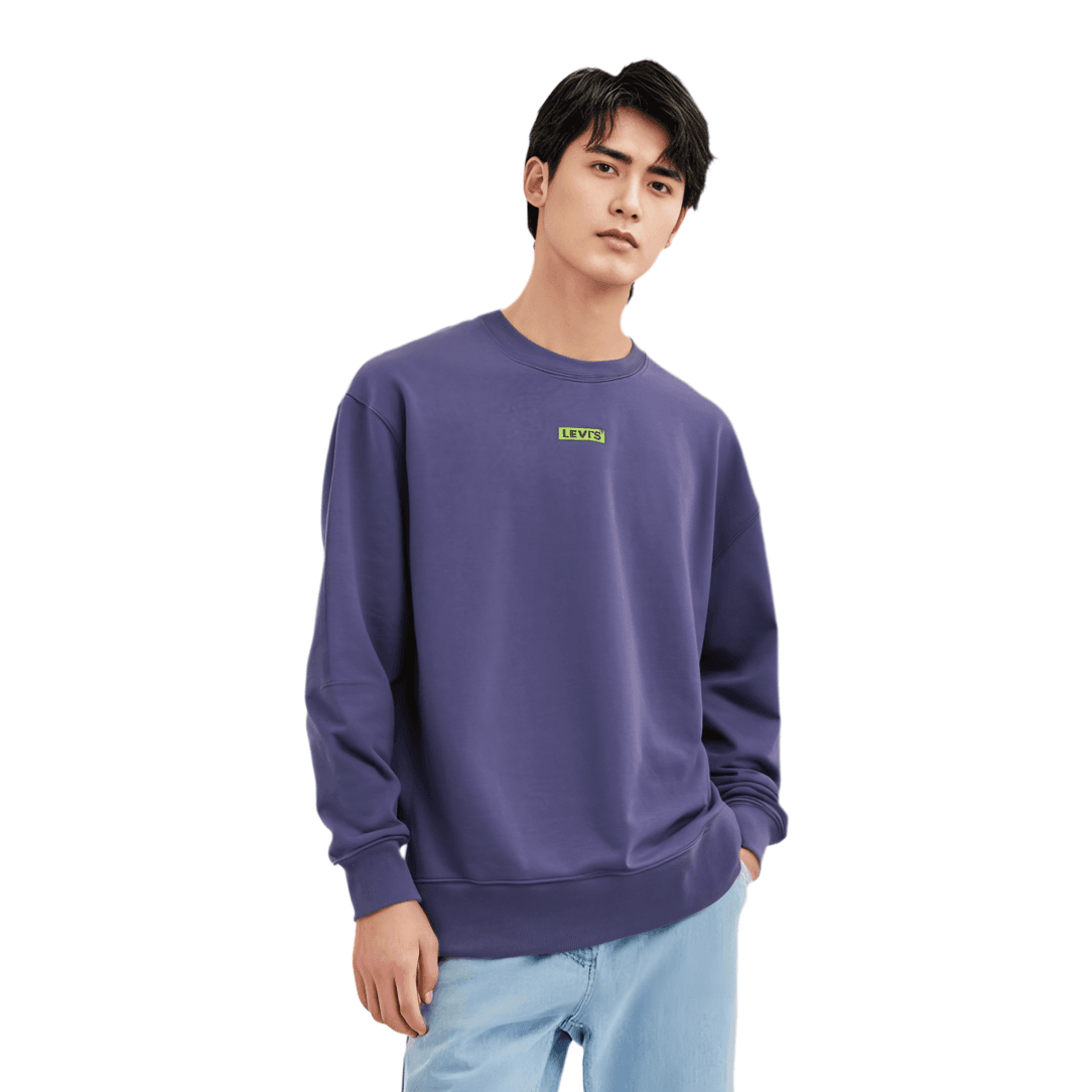 Levis Sweatshirts Purple Crew Neck Moderate Regular