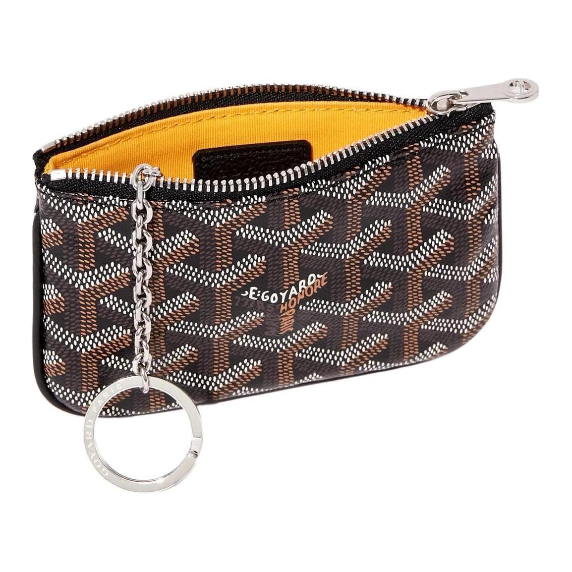 GOYARD Canvas With Calfskin Key Pouch Black