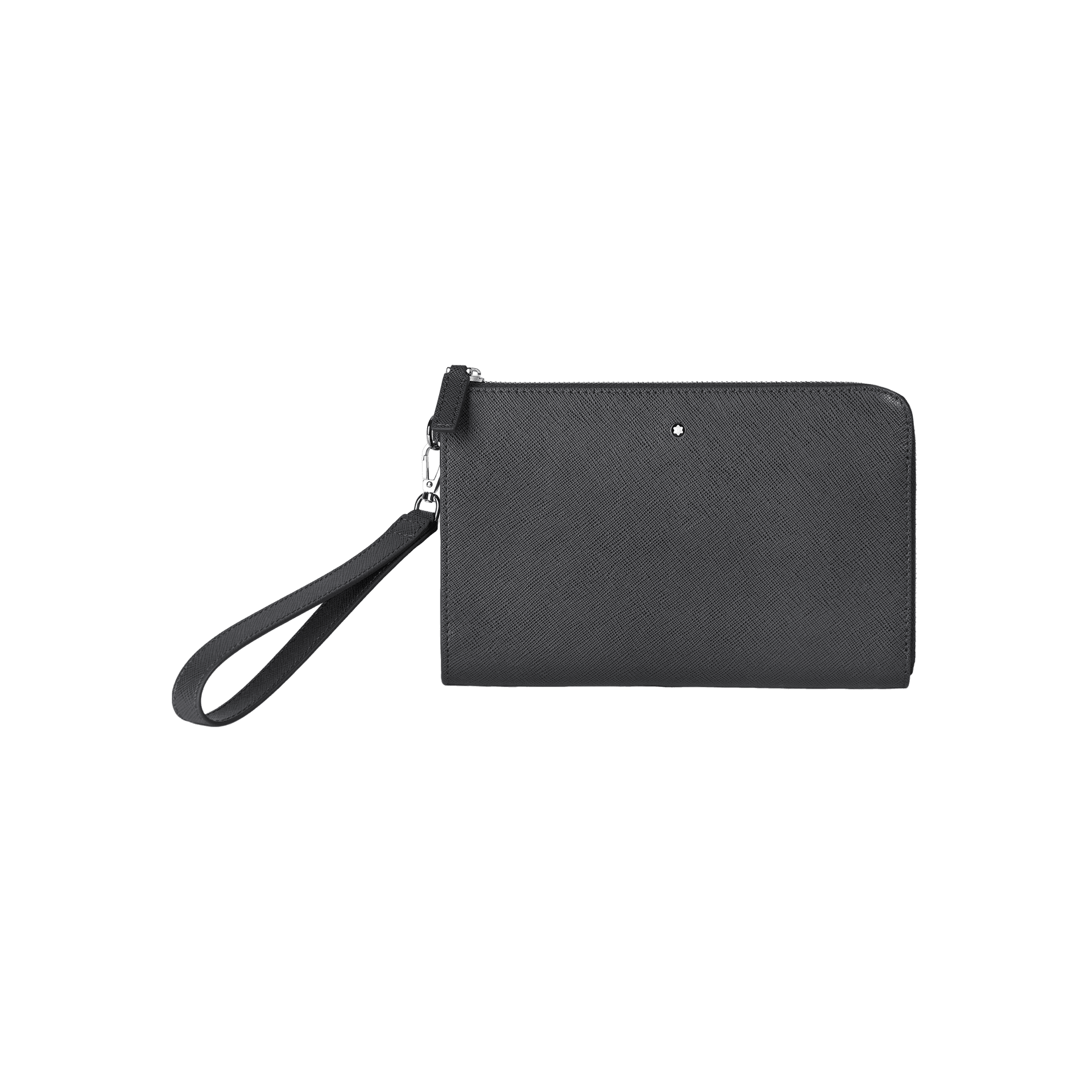MONTBLANC Zip Closure Clutch Small Dark Gray Shopping Bag Set(Basic Set+Shopping Bag)