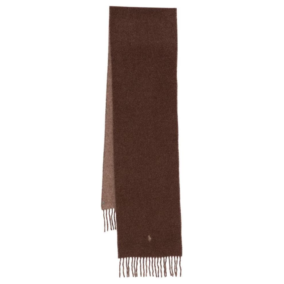 Polo Ralph Lauren fringed logoembroidered scarf Brown