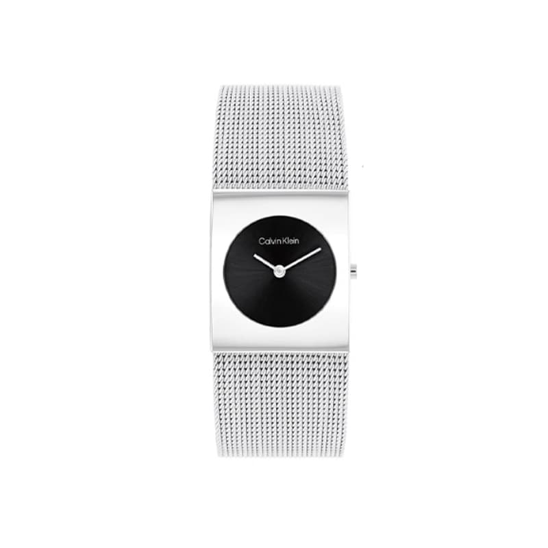 CALVIN KLEIN Wrist Quartz Movement Steel Strap 26.44mm Black Dial Watch 30m Water