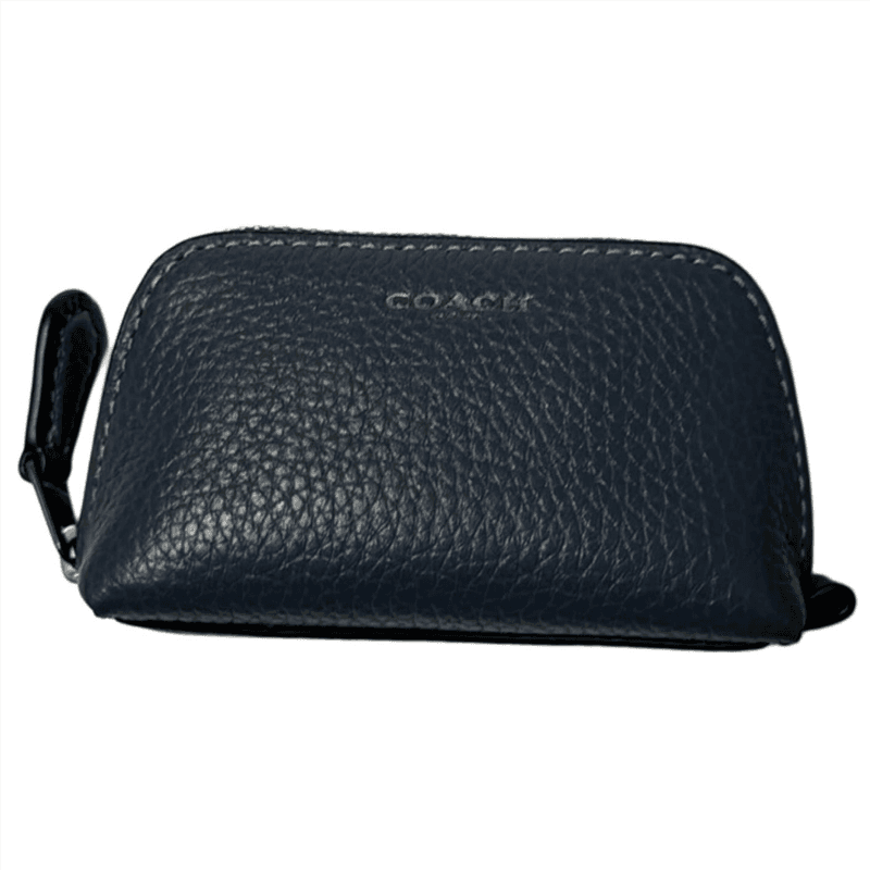 COACH Pebbled Clutch Makeup Bag Mini Blue
