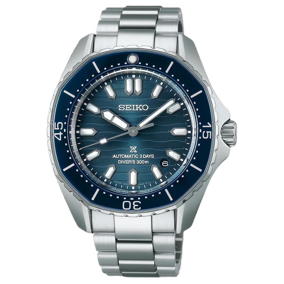SEIKO Prospe 300m Waterproof Automatic/Manual Mechanical Movement Stainless Steel Strap Watch 41.3mm Blue Dial