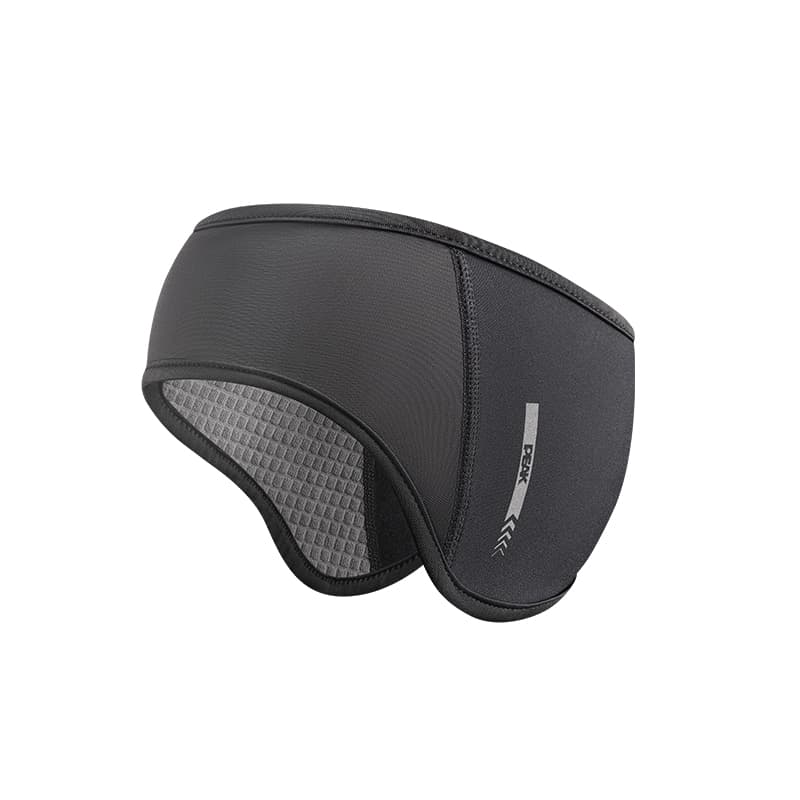 PEAK Thickened Fleece Lined, Thermal Insulation Polyester, Elastane Earmuffs Black Black