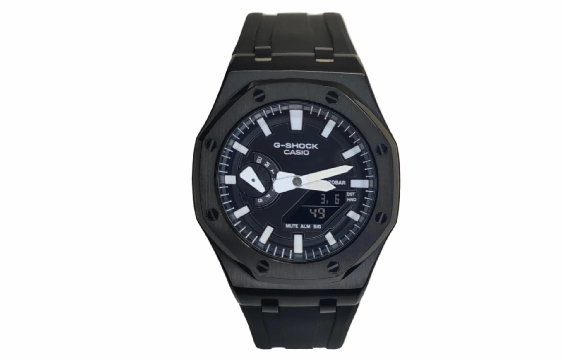 CASIO Men 44mm Black Watch Offshore Black White Speed