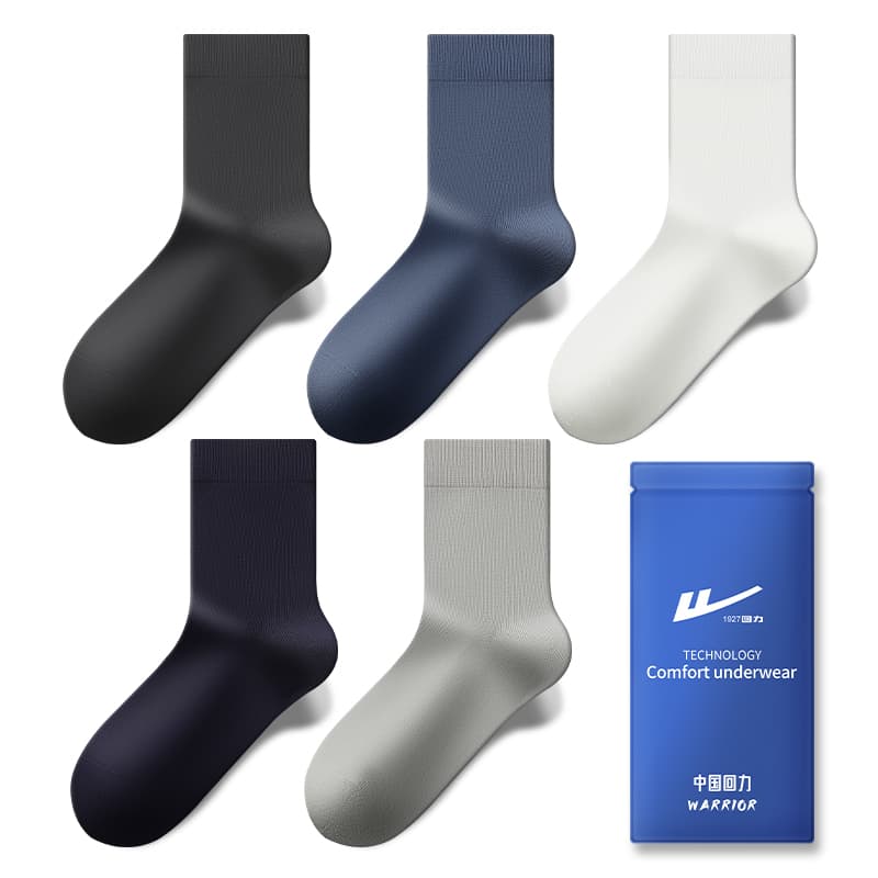 Warrior Crew Combo Set Dark Gray+Blue+White+Navy Blue+Light Gray
