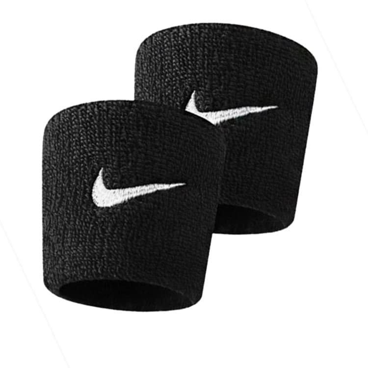 Nike Cotton, Polyamide, Polyester, Elastane Wristbands Black