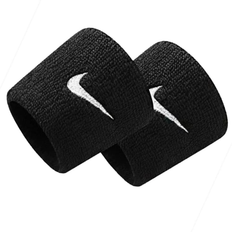 Nike Cotton, Polyamide, Polyester, Elastane Wristbands Black
