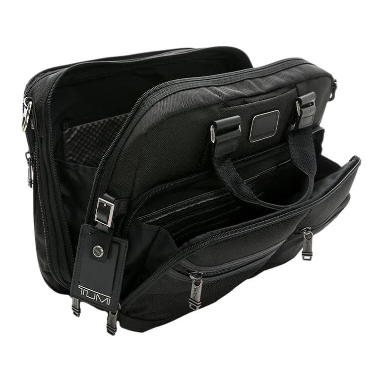 TUMI Nylon Briefcase, Shoulder Bag, Crossbody Bag, Handbag Black