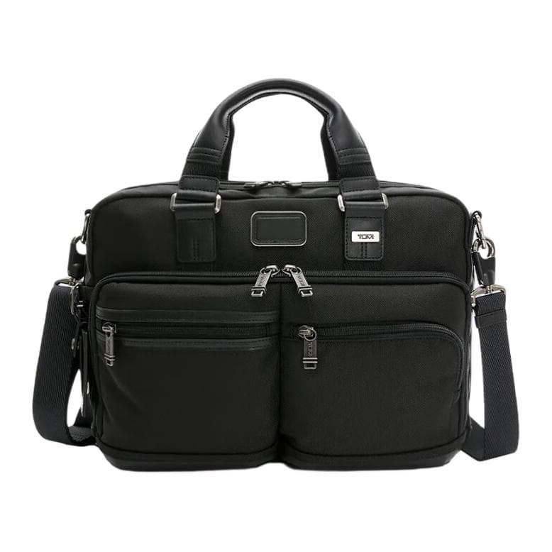TUMI Nylon Briefcase, Shoulder Bag, Crossbody Bag, Handbag Black Basic Set (Bag+Dust Bag)
