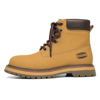 YEDANI Short Mid Calf Martin Boot Yellow Brown