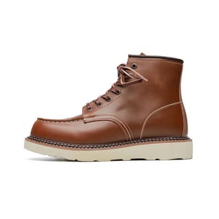 YEDANI Short Mid Calf Martin Boot Brown