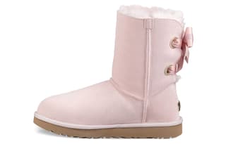 UGG Customizable Bailey Bow Short Fleece Lined Pink Red