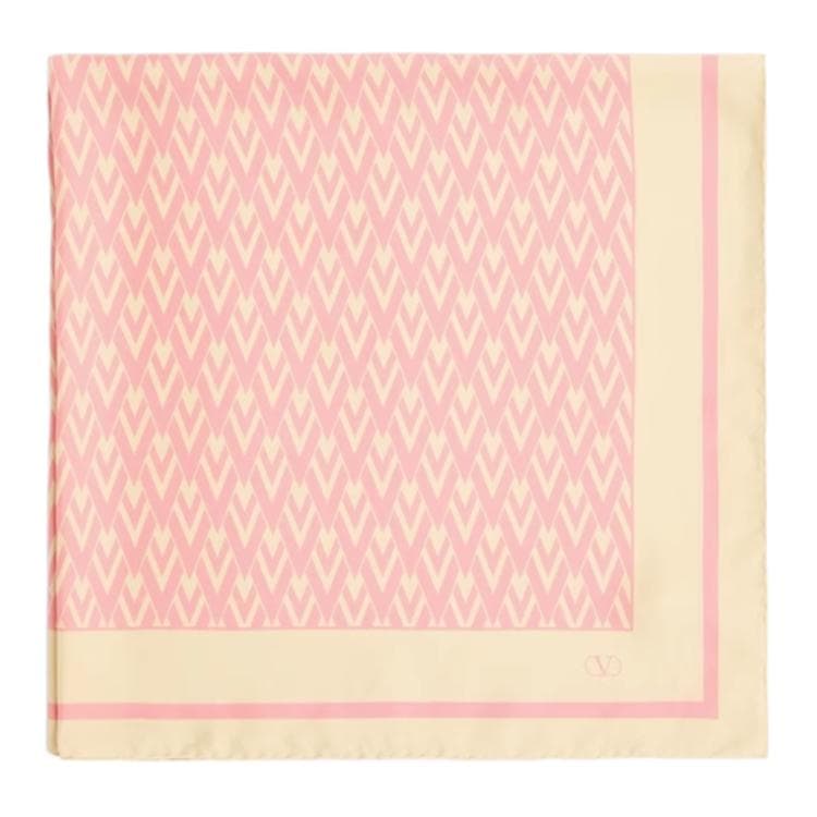 Valentino Toute La V Frayed Edge Scarf