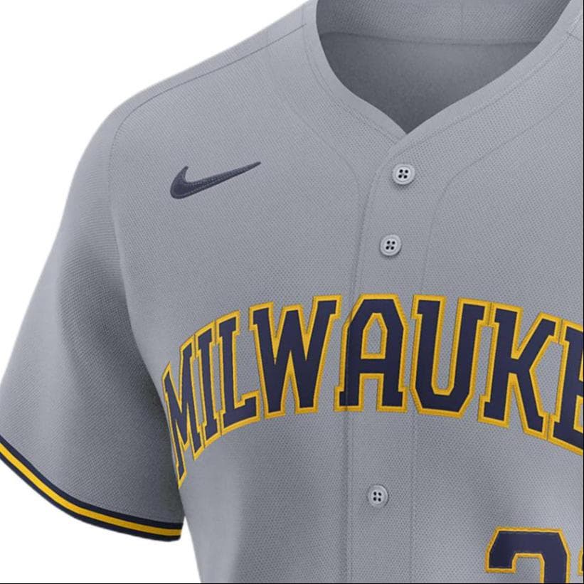 Nike Christian Yelich Milwaukee Brewers Nike DriFIT Adv Mlb Elite Jersey