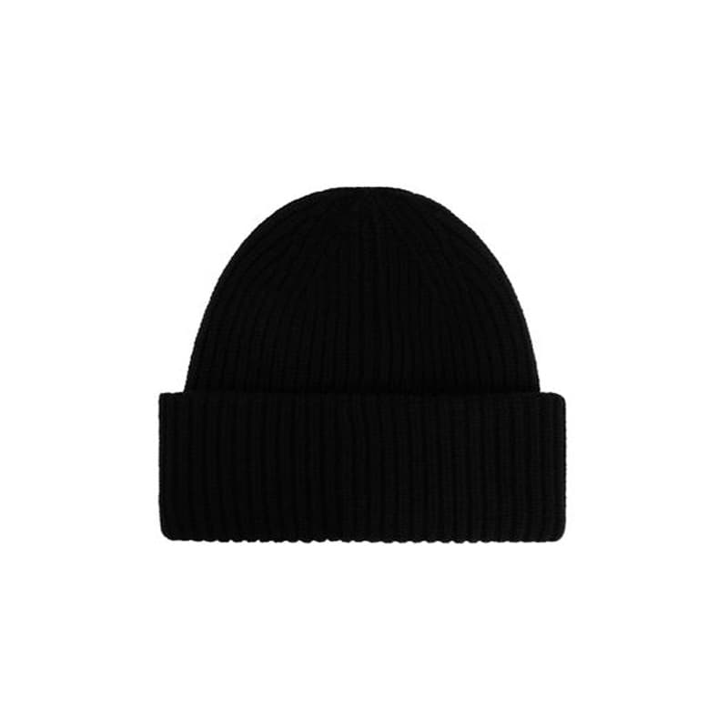 Moncler Logo Patch Ribbed Beanie