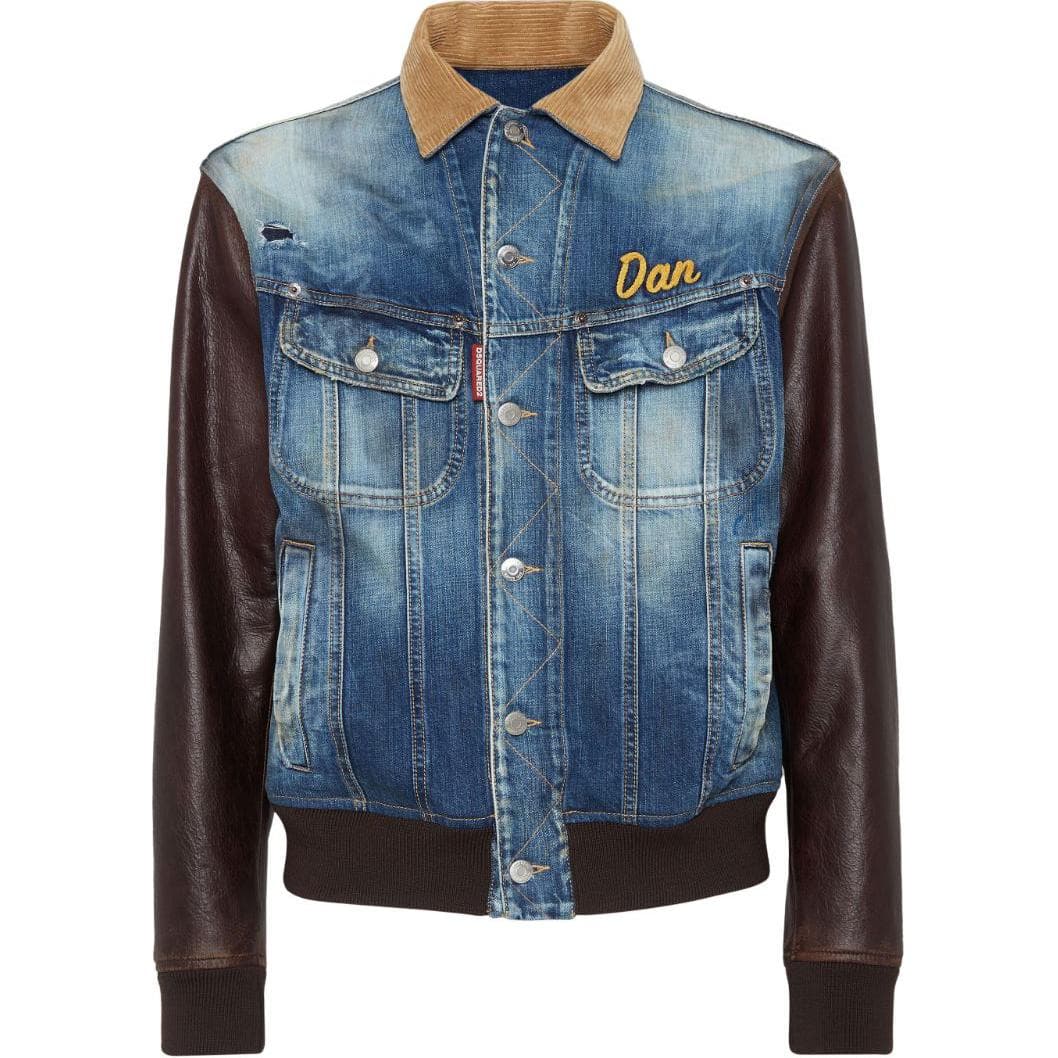 Dsquared2 Medium Rusty Nail Wash L.A. College Distressed Jacket